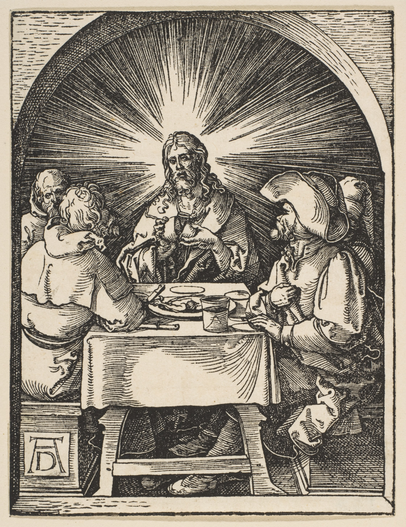 Albrecht Dürer-La cène à Emmaus (de la Petite passion)-1510