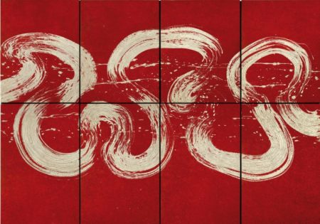 Fabienne Verdier, Pneuma II, acrylique et matériaux mixes, 255×363 cm, 2016