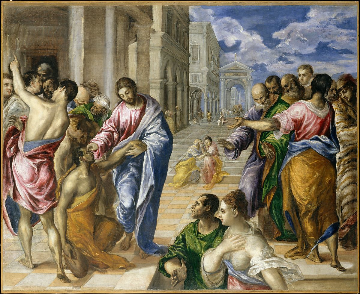 El Greco, Jésus guérit l'aveugle né, ca 1570, Metropolitan NY