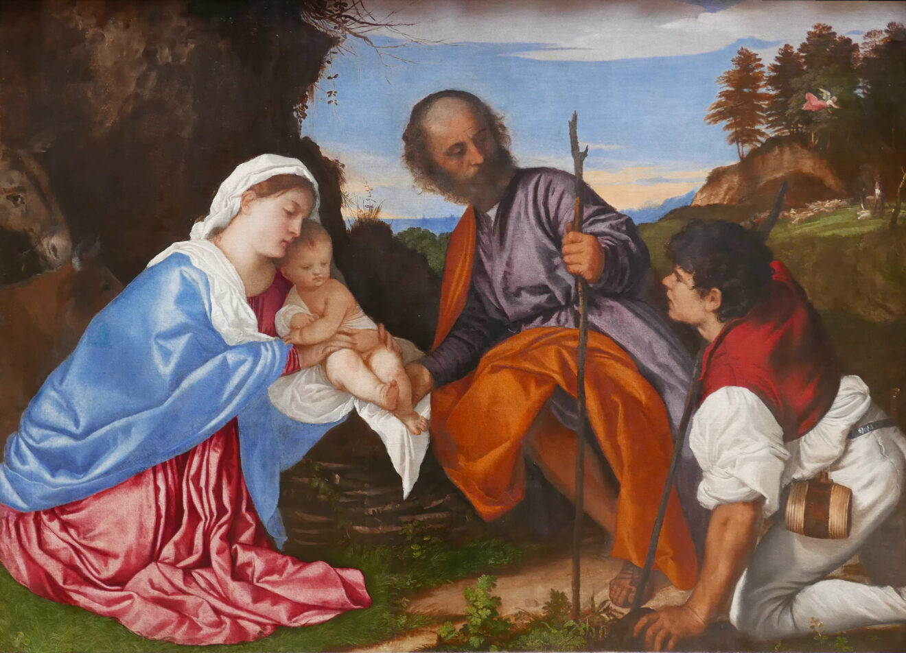 Titien-La-sainte-famille-avec--un-berger-1510env-NationalGallery-Londres