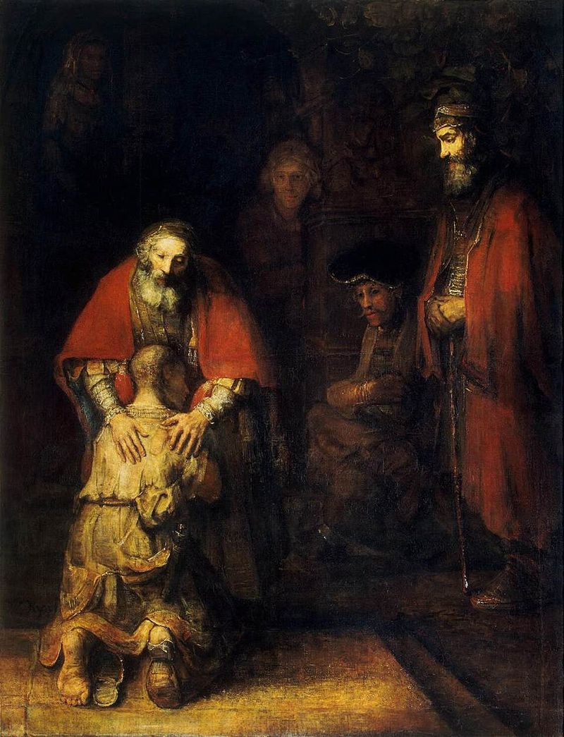 Rembrandt, le retour de l'enfant prodigue, 1668, Musée de l'Ermitage, Saint-Pétersbourg