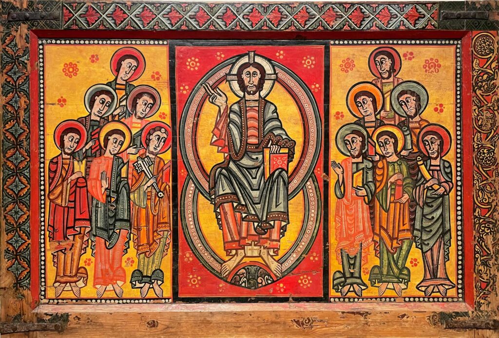 Christ En Majesté Retable Seu De Urgell Barcelone Musée Art Catalan Xxe