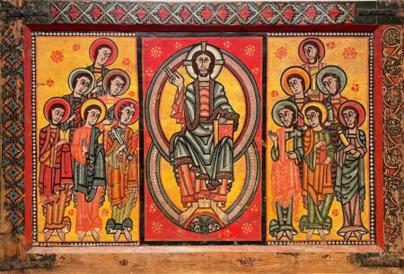 Christ En Majesté Retable Seu De Urgell Barcelone Musée Art Catalan Xxe