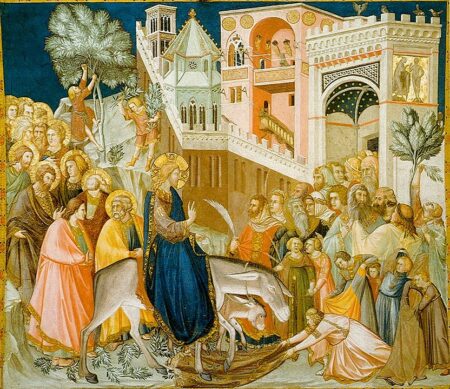 Pietro Lorenzetti Entrée à Jérusalem Fresque