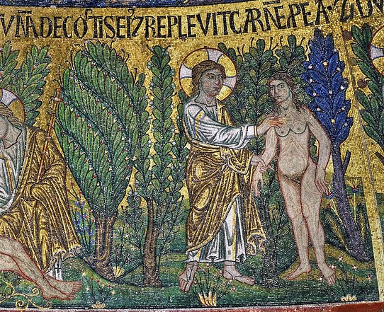 Dieu crée la Femme Mosaique Venise Cathedrale Saint Marc