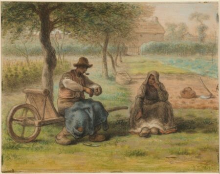 Le Repos au milieu du jour - Jean-François MILLET Musée des Beaux-Arts, REIMS (inv. 907.19.338)