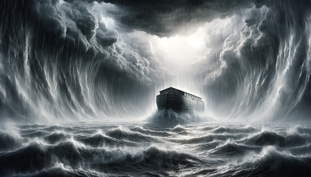 Le déluge, Image par Dlsd Cgl générée par IA sur Pixabay